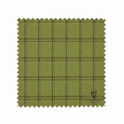 Lazio Collection - Modern Fit Windowpane Suit 3 Piece in Moss Green with Adjustable Waistband Pants
