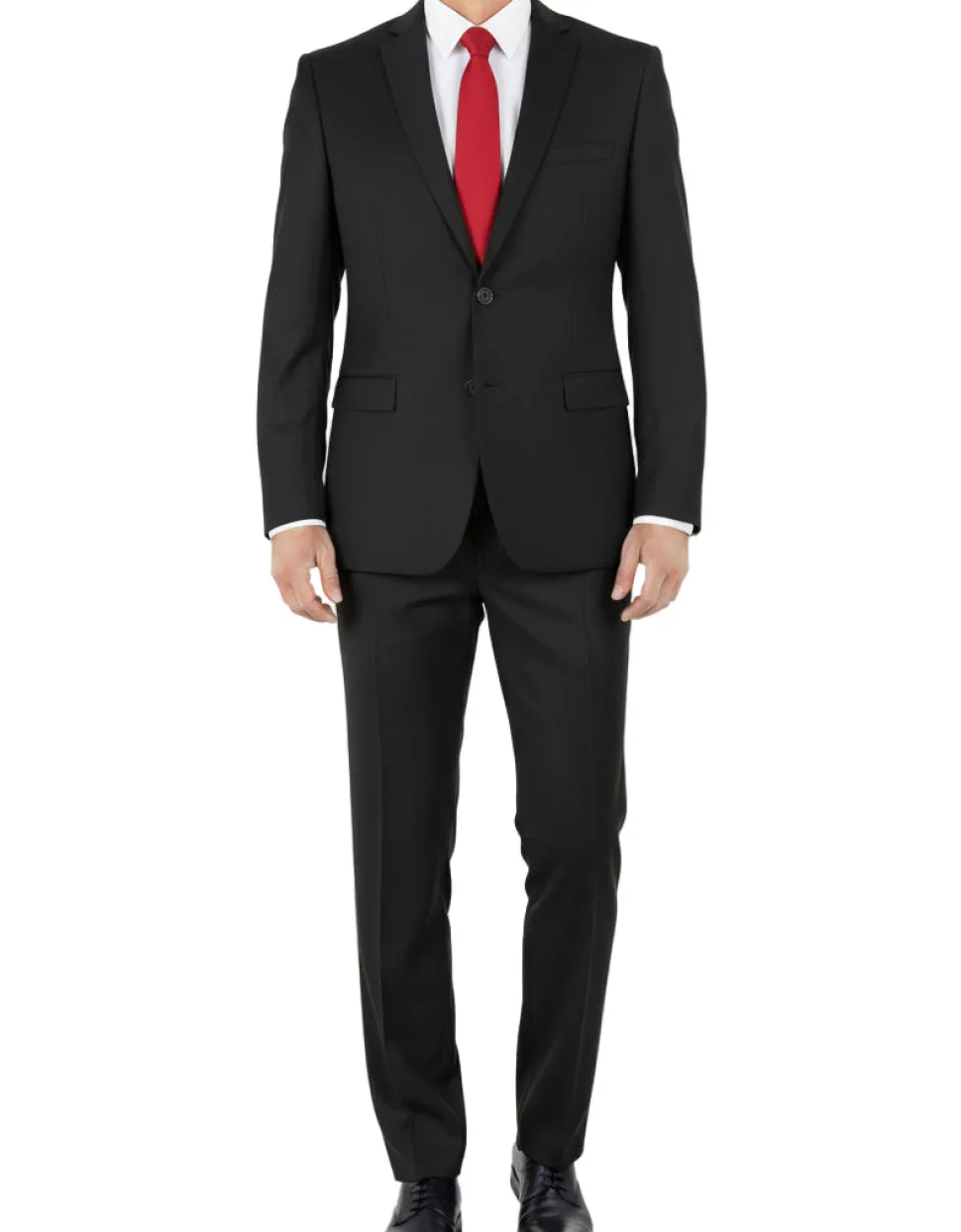 Lexington Collection - Black Regular Fit 2 Piece Notch Lapel Suit