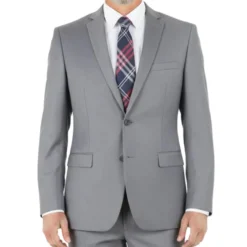 Lexington Collection - Light Gray Regular Fit 2 Piece Notch Lapel Suit
