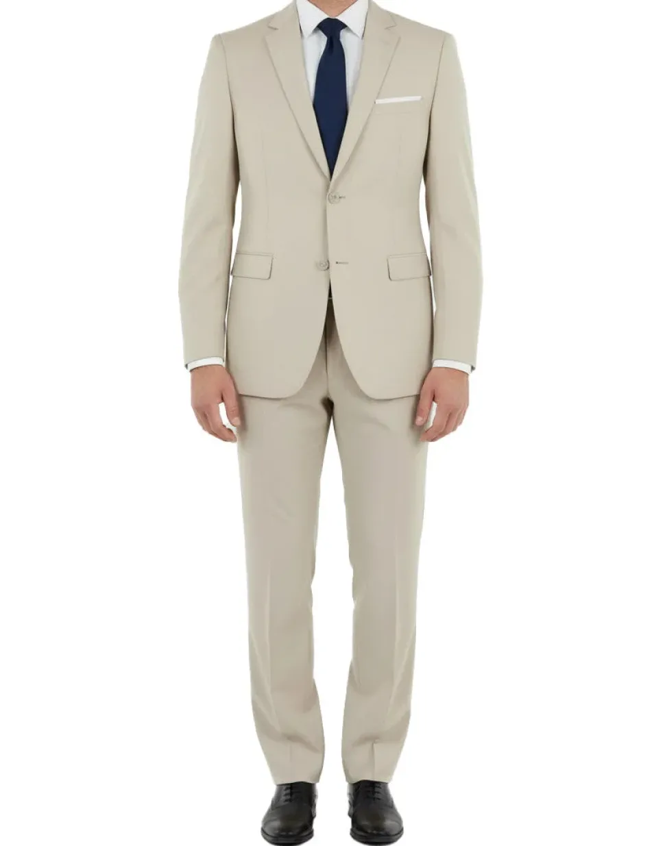 Lexington Collection - Sand Regular Fit 2 Piece Notch Lapel Suit