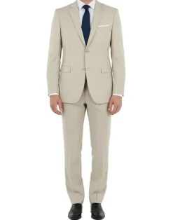 Lexington Collection - Sand Regular Fit 2 Piece Notch Lapel Suit