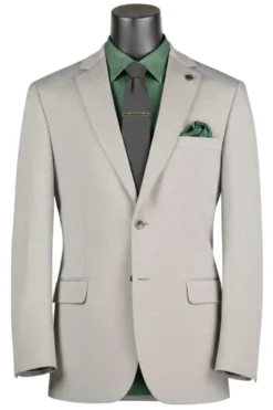 Light Gray Modern Fit 2-Button Blazer