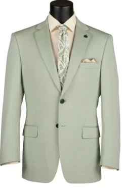 Light Green Modern Fit 2-Button Blazer