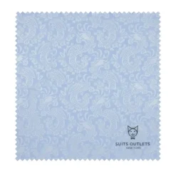 Light Blue Tone on Tone Paisley Pattern Slim Fit Men's 2 Piece Suit