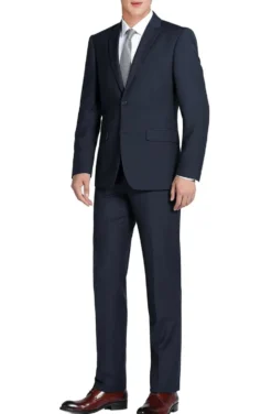 (Limited Sizes) 2 Piece Suit 2 Buttons Regular Fit In Dark Navy
