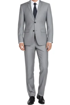 (Limited Sizes) 100% Virgin Wool Regular Fit Light Gray Suit