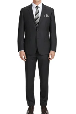 (Limited Sizes) 100% Virgin Wool Regular Fit Charcoal Suit