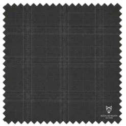 (Limited Sizes) Black 3-Piece Regular Fit Glen Plaid Suit
