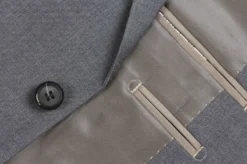 (Limited Sizes) Gray 100% Virgin Wool Regular Fit Pick Stitch 2 Piece Suit