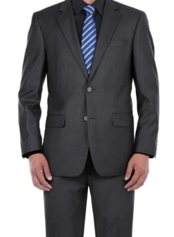 (Limited Sizes) Regular Fit Charcoal Gray 2 Piece Suit