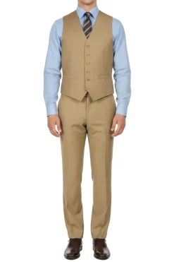 (Limited Sizes) Khaki Regular Fit 3-Piece Suit