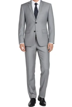 (Limited Sizes) 100% Virgin Wool Regular Fit Light Gray Suit