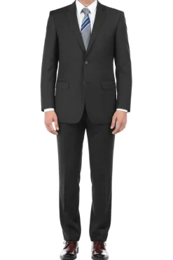 (Limited Sizes) 100% Virgin Wool Regular Fit Black Suit