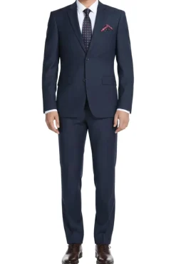 (Limited Sizes) 100% Virgin Wool Regular Fit Navy Suit