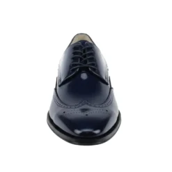 Lincoln Collection - Navy Leather Wingtip Lace-up Dress Shoes