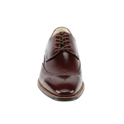 Lincoln Collection - Burgundy Leather Wingtip Lace-up Dress Shoes
