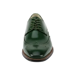 Lincoln Collection - Olive Leather Wingtip Lace-up Dress Shoes