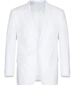 Linen Suit 2 Piece 2 Buttons Regular Fit In White