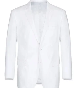 Linen Suit 2 Piece 2 Buttons Regular Fit In White