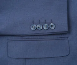 (38L,38R,40S,50R) Slim Fit 2 Piece Notch Lapel 2 Button Suit In Blue