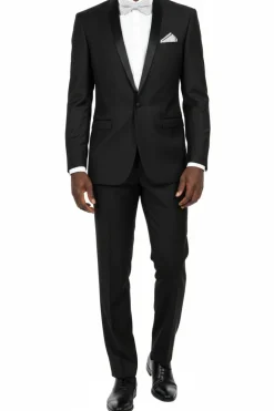 (50L) Slim Fit 2 Piece Black Tuxedo
