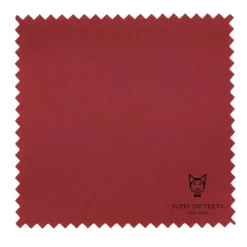 Master Collection - Regular Fit Men's 2 Piece Banded Collar Tuxedo Burgundy