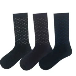 Men's 3 Pack Geometric Crew Socks - Brown/Charcoal