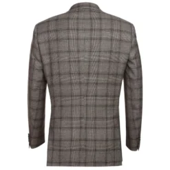Men's 2 Piece Double Breasted Wool Blend Brown Slim Fit Suit
