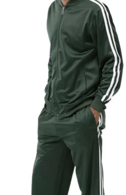 Men's Casual Jogging Set 2 Piece in Hunter Green