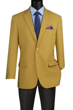 Men's Gold Regular Fit Everyday Blazer