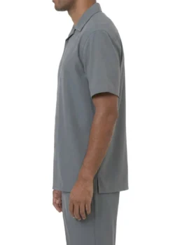Men's 2-Piece Short Sleeve Summer Walking Suit Set - Gray