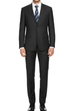 Men's Regular Fit Formal 2-Piece Suit - Black