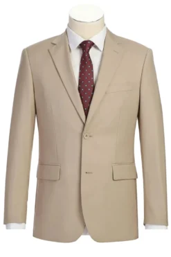 Men's Regular Fit Formal 2-Piece Suit - Tan