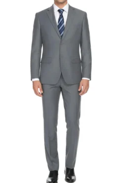 Men's Regular Fit Formal 2-Piece Suit - Light Gray
