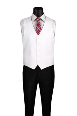 Men's Regular Fit Vest 5 Buttons in White