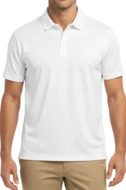 Men's Stretch Polo Shirt - White
