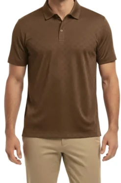 Men's Stretch Polo Shirt - Brown