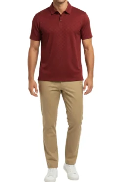 Men's Stretch Polo Shirt - Red