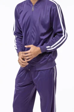 Men's Casual Jogging Set 2 Piece in Purple
