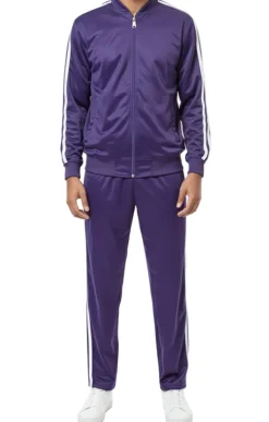 Men's Casual Jogging Set 2 Piece in Purple