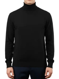 Men's Fashion Turtleneck Sweater - Black