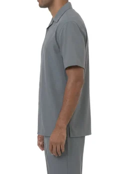 Men's 2-Piece Short Sleeve Summer Walking Suit Set - Gray
