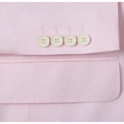 Men's Pink 2-Piece Slim Fit Linen Suit