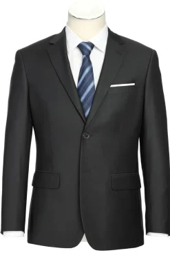 Men's Regular Fit Formal 2-Piece Suit - Black