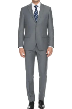 Men's Regular Fit Formal 2-Piece Suit - Light Gray