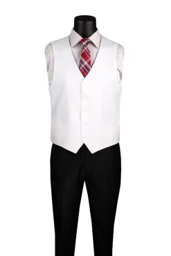 Men's Regular Fit Vest 5 Buttons in White