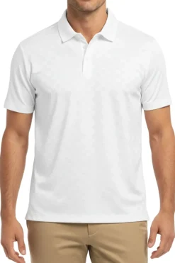 Men's Stretch Polo Shirt - White