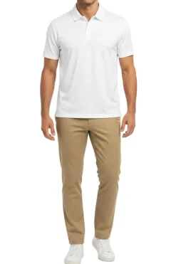 Men's Stretch Polo Shirt - White