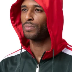 Men's Track Suit with Hood in Hunter Green