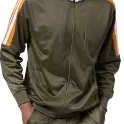 Men's Track Suit with Hood in Olive